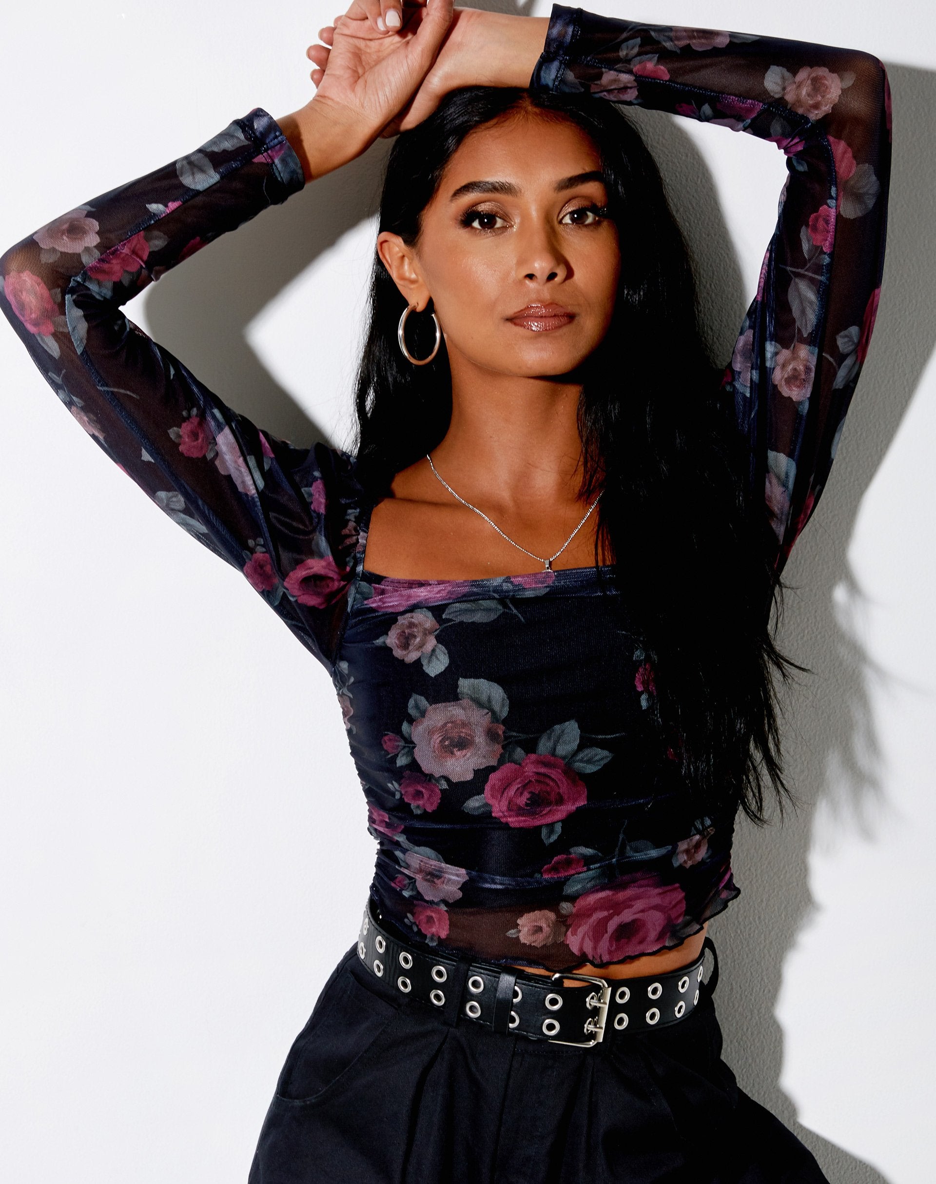 Image of Amara Crop Top in Gothic Rose