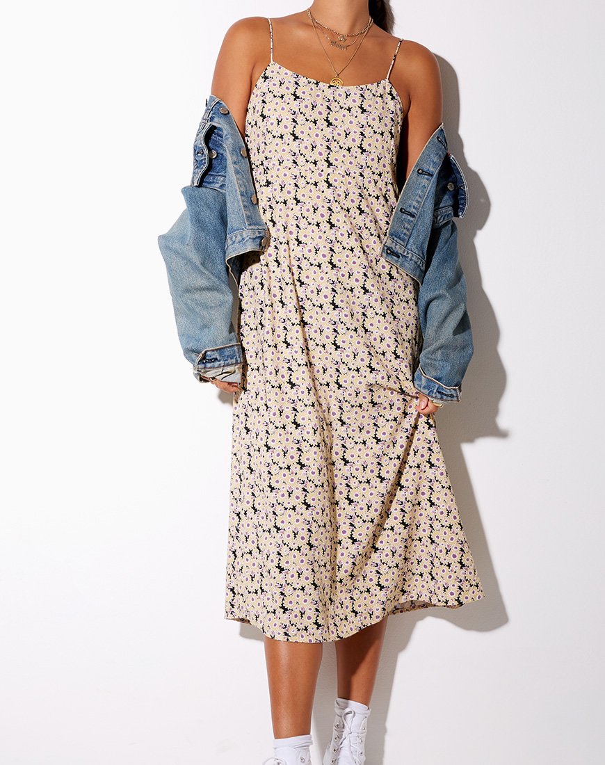 anya midi dress Anya Midi Dress in Daisy Day Cream