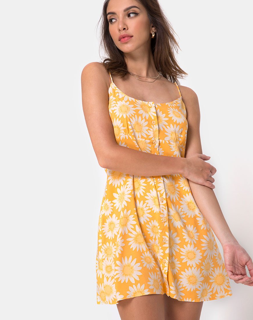 Auvaly Slip Dress in Sunkissed Floral Yellow – motelrocks-com-us Auvaly Slip Dress in Sunkissed Floral Yellow – motelrocks-com-us