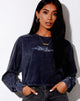 Image of Boli Crop Tee in Black Wash Tribal Angelo