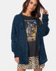 Image of Boyfriend Cardigan in Chenille Blue