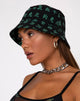 Image of Bucket Hat in Hidden Charm Black and Peppermint