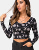 Image of Carla Crop Top in Moonlight Black