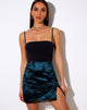 Image of Corla Mini Skirt in Rose Flock Forest Green