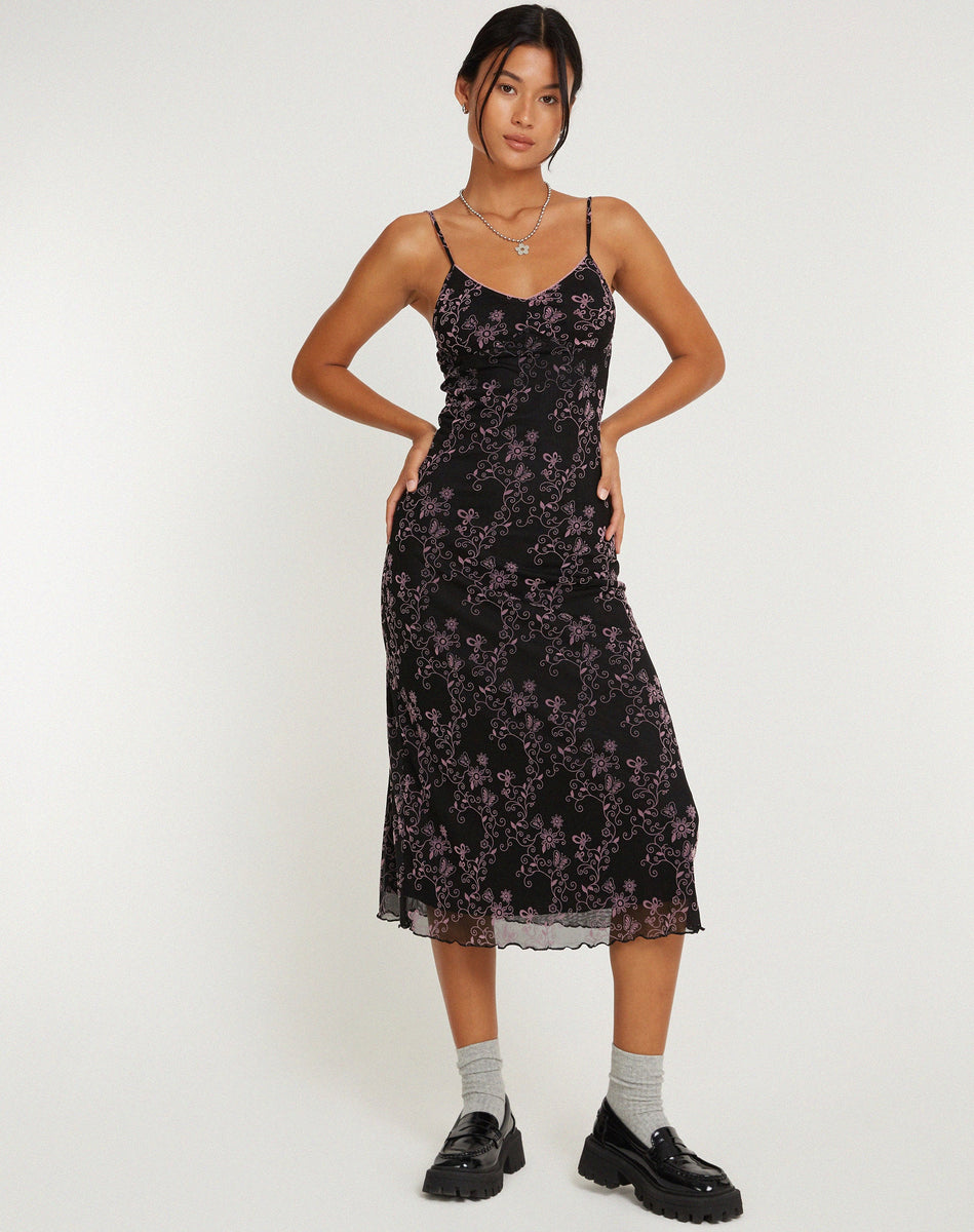 2023 Midnight Botanica Midi Dress – Ncocon