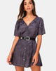 Image of Crosena Swing Dress in Satin Rose Grey