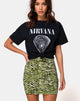 Image of Kimmy Mini Skirt in Zebra Fluro Green