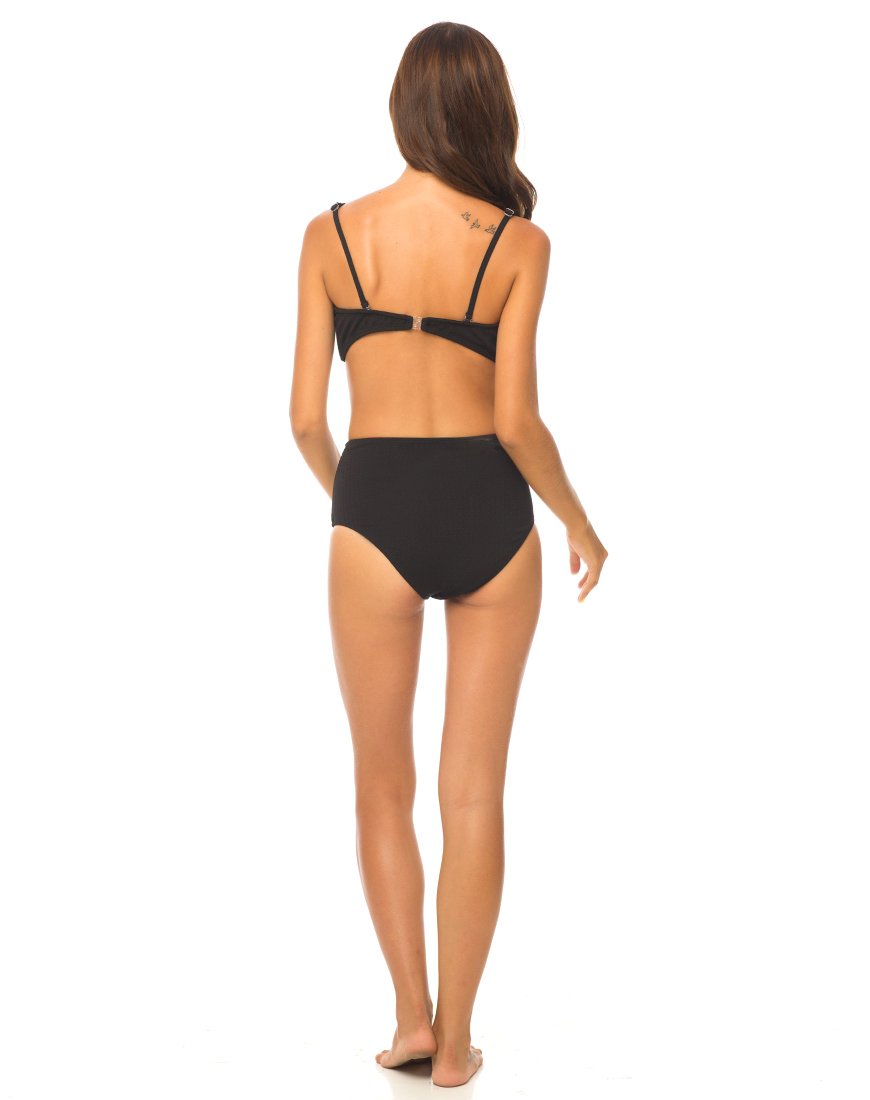 Image of Daisy High Waisted Bikini Bottom in Black