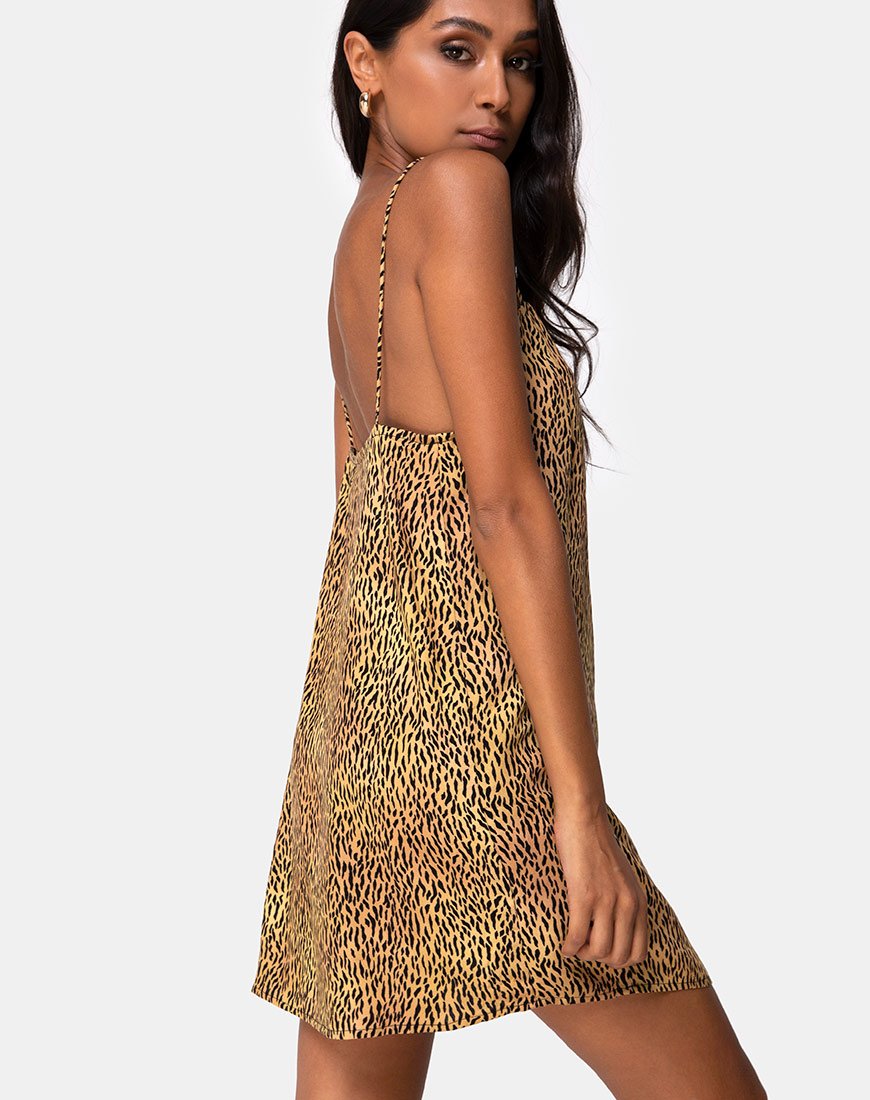 Tiger Print Slip Dress