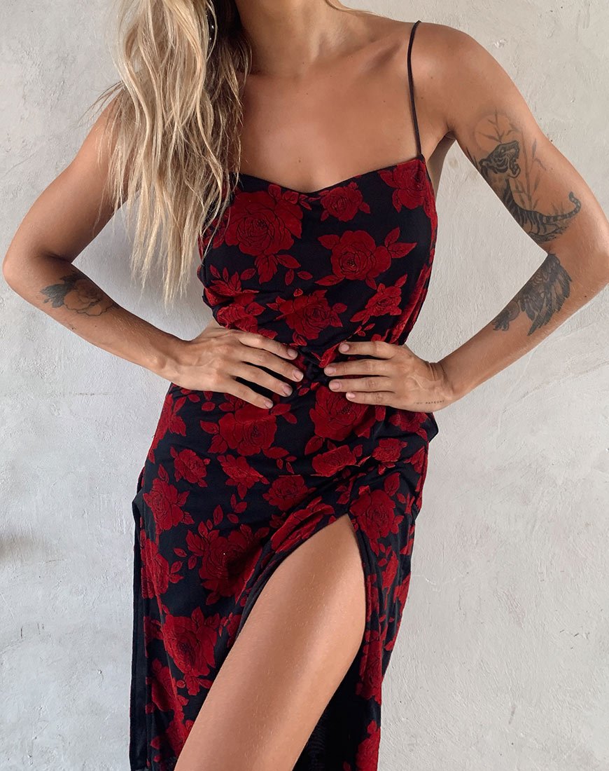 Red Rose Black Overlay maxi Dress | Daxita motelrocks-com-us Red Rose Black Overlay maxi Dress | Daxita motelrocks-com-us