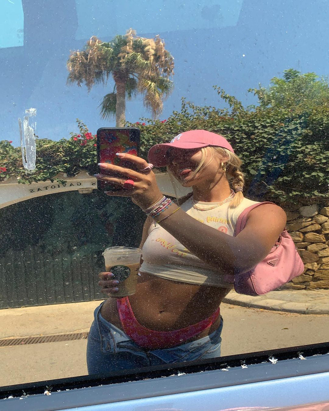 Image of Motel X Barbara Kristoffersen Gimon Crop Top in Buttercream Running Away