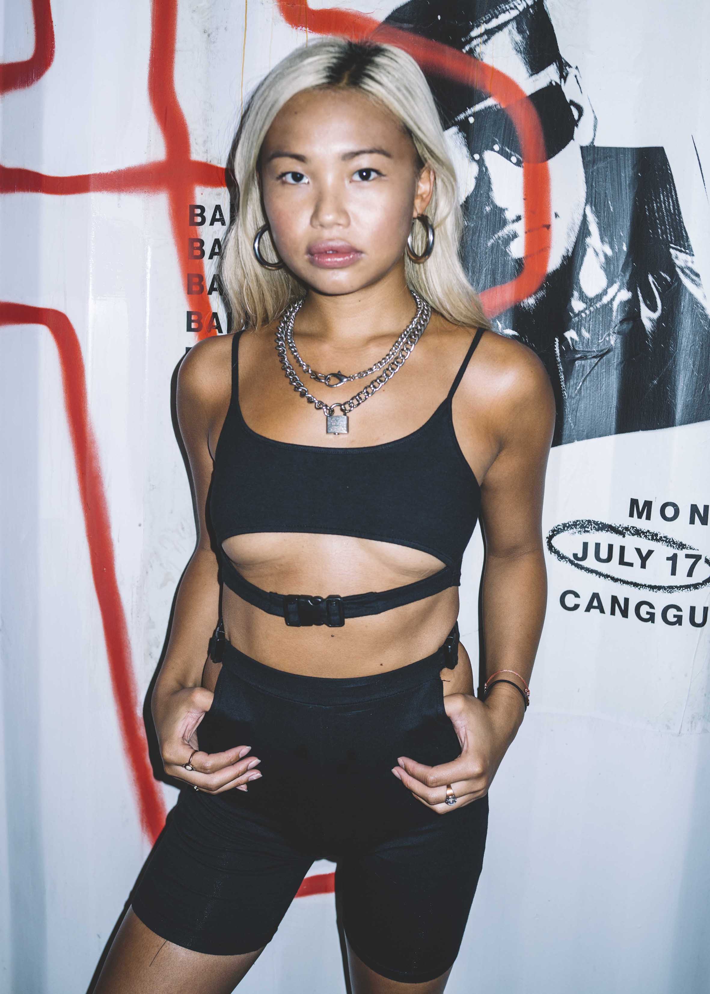 Image of Milipe Crop Top in Black Buckles