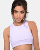Image of Edina Crop Top Rib Lilac