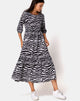 Image of Ellery Dress Animal Drip Grey