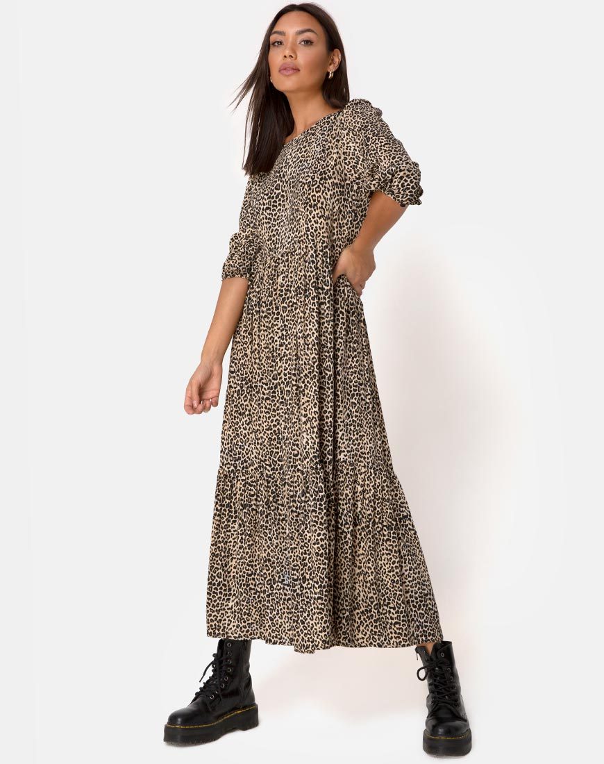 Brown Leopard Midi Dress | Ellery motelrocks-com-us Brown Leopard Midi Dress | Ellery motelrocks-com-us