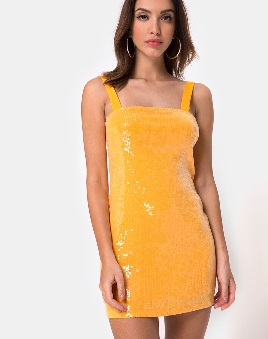 Bodycon Mini Orange Sequin Strappy Dress | Motel motelrocks-com-us Bodycon Mini Orange Sequin Strappy Dress | Motel motelrocks-com-us