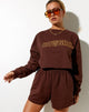 Image of Fawly Crop Top in Deep Mahogany Cowgirl Embro
