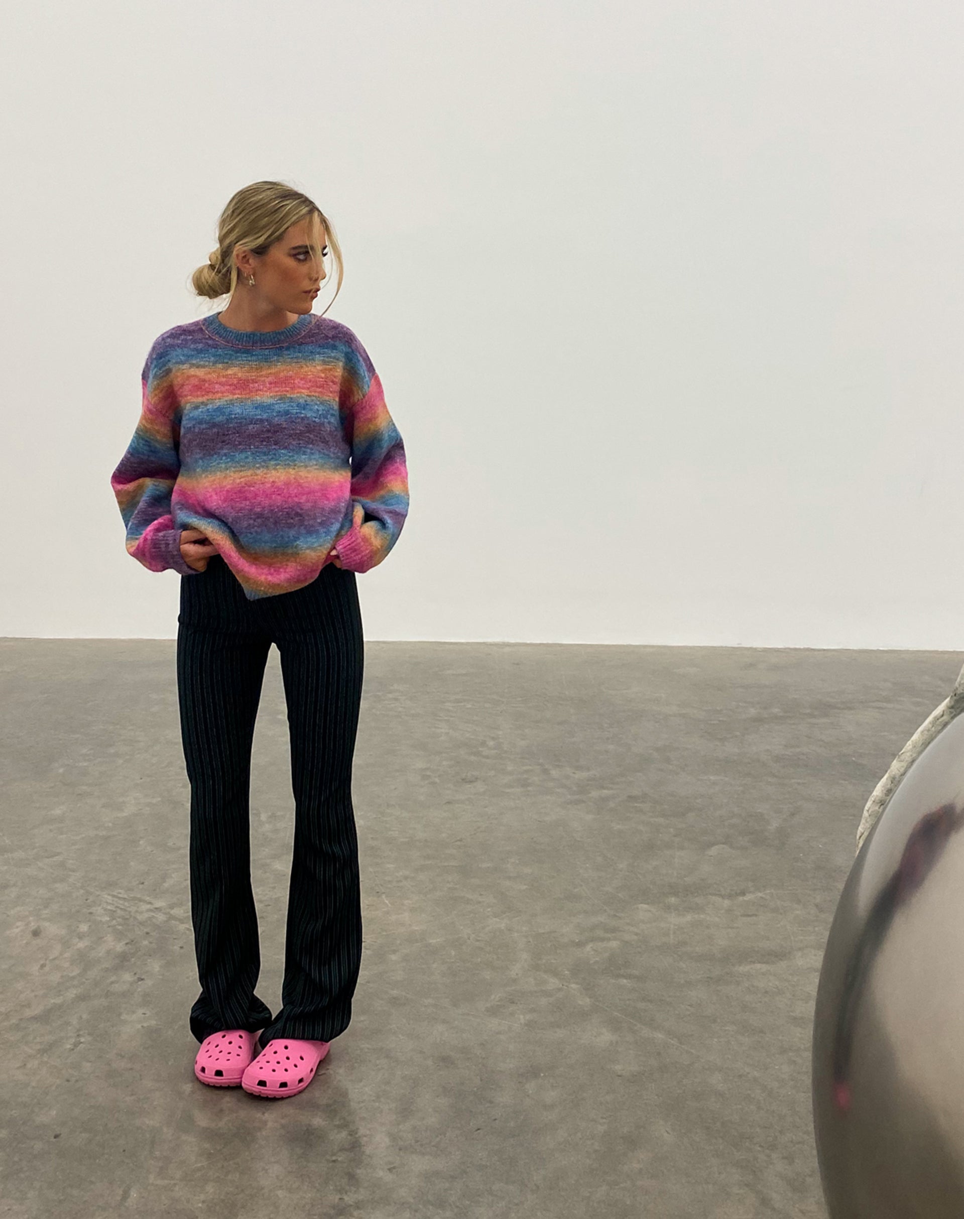 Image of MOTEL X OLIVIA NEILL Ammaria Jumper in Pink and Purple