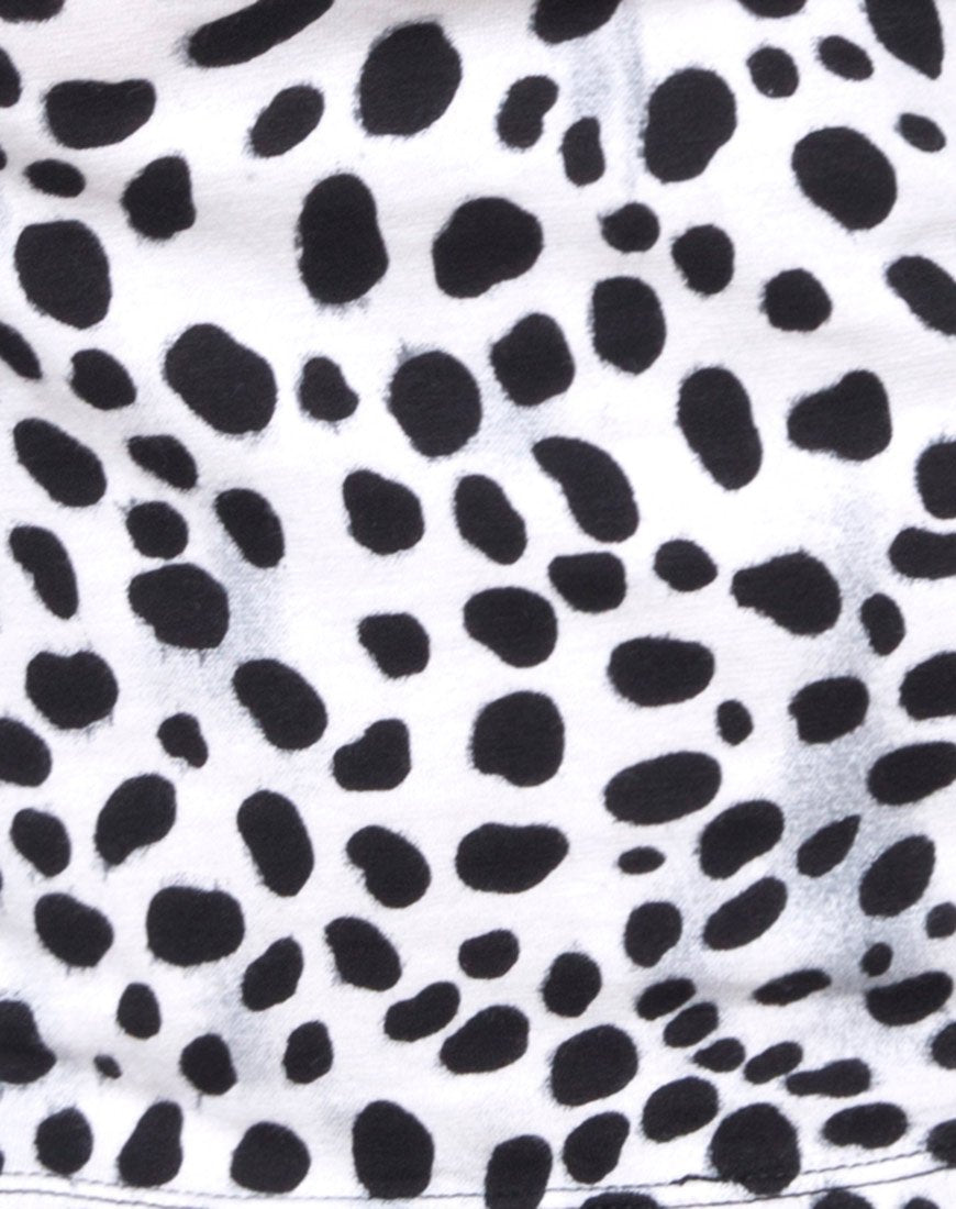 Image of Gaga Off The Shoulder Crop in Dalmatian