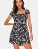 Image of Gaval Mini Dress in Dark Wild Flower