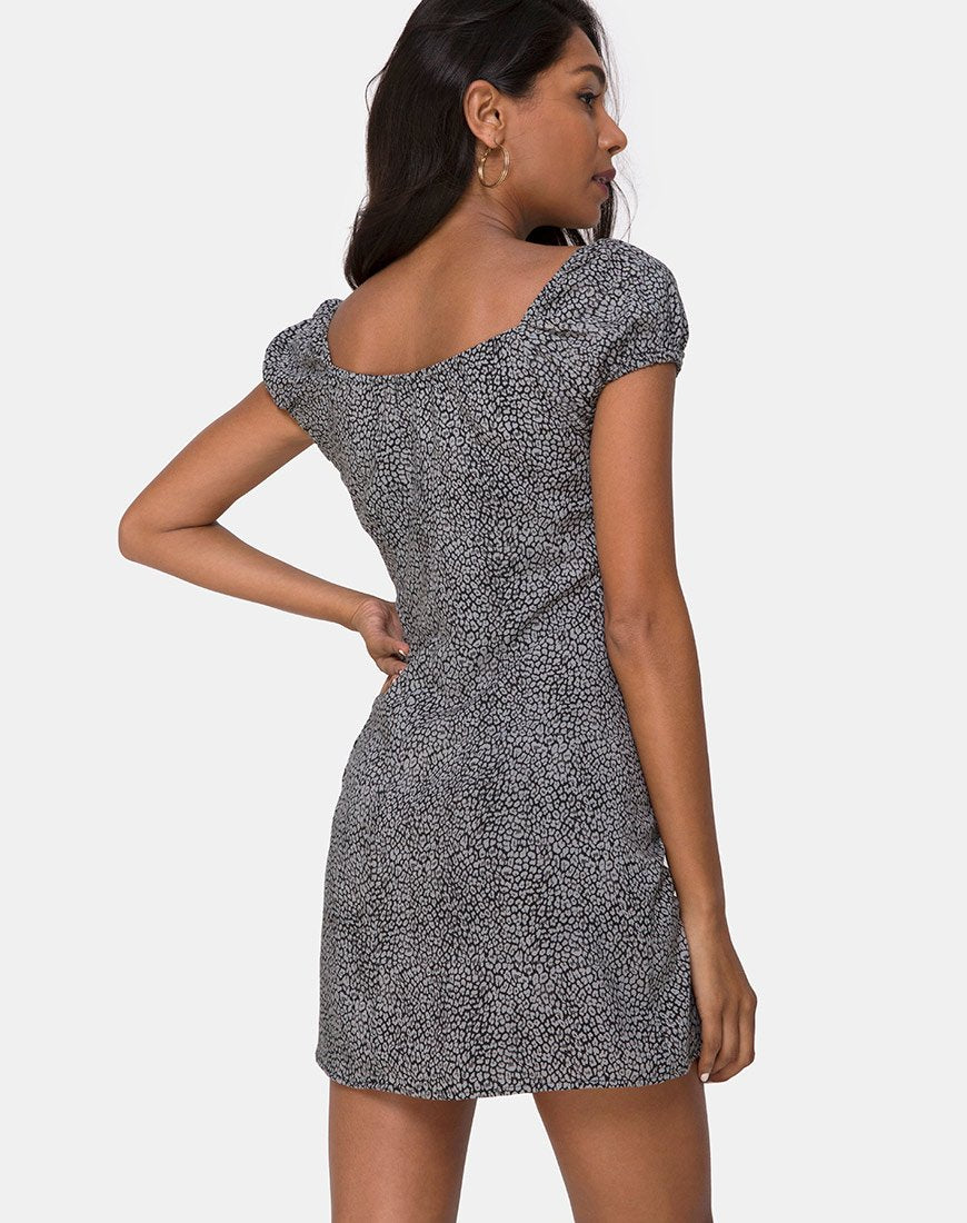 knee length dresses for ladies Gaval Mini Dress in Falling Rose Yellow main image 1