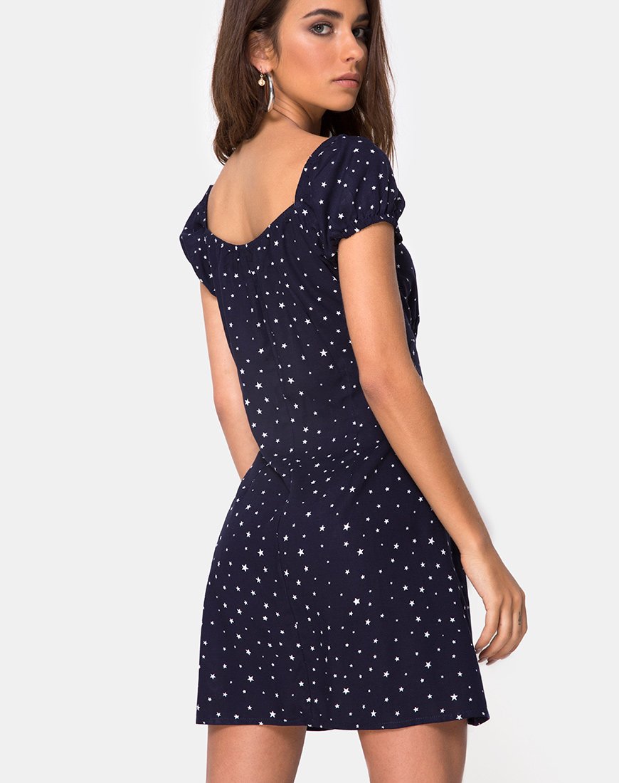 Gaval Mini Dress in Stars Struck Navy – motelrocks-com-us