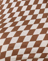 Diagonal Checker Tan and Ivory