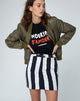 Image of Girl Fit Tee in Mourir DAmour Black