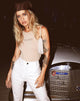 Image of Gavis Bodice in Tan Honey Diamante in Gold