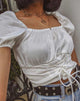 Image of Ruiz Off The Shoulder Top in Satin Ivory