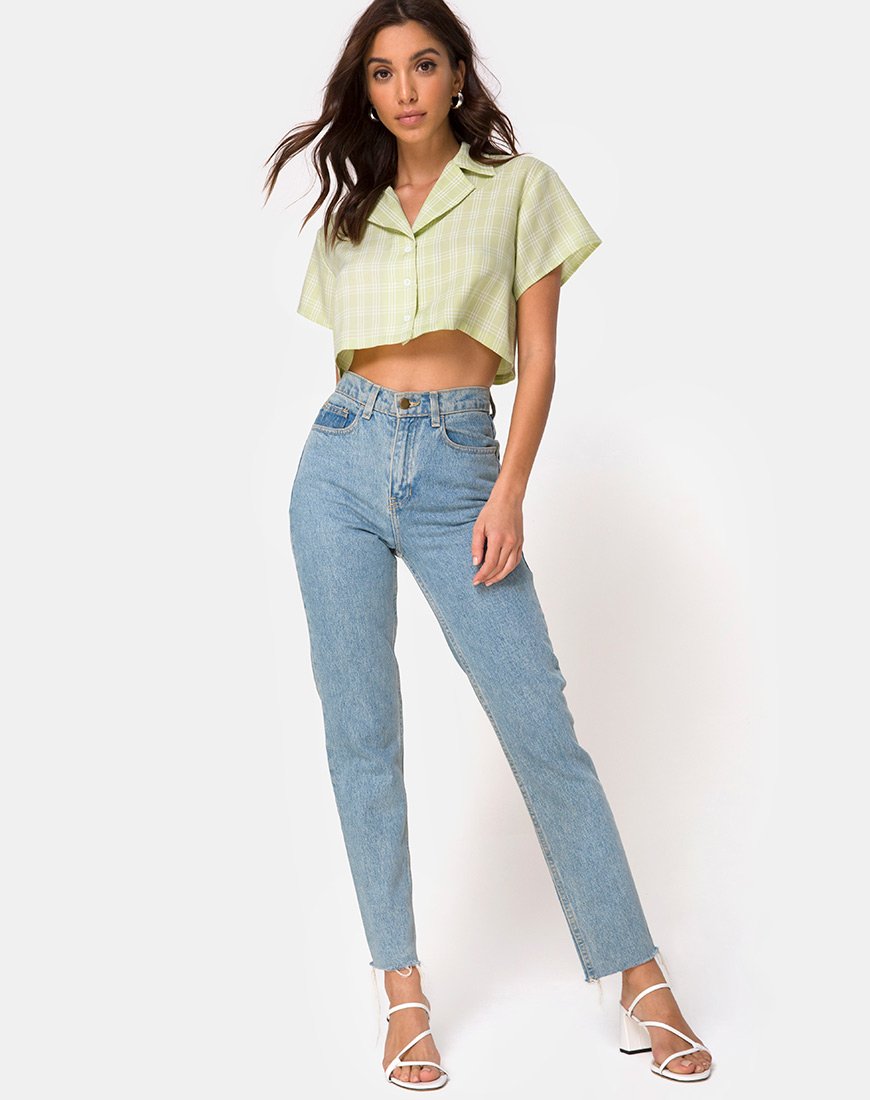 Lyse Super Cropped Shirt in White