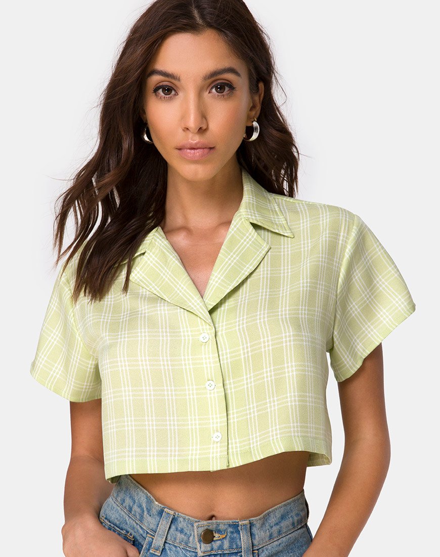 Lyse Super Cropped Shirt in White