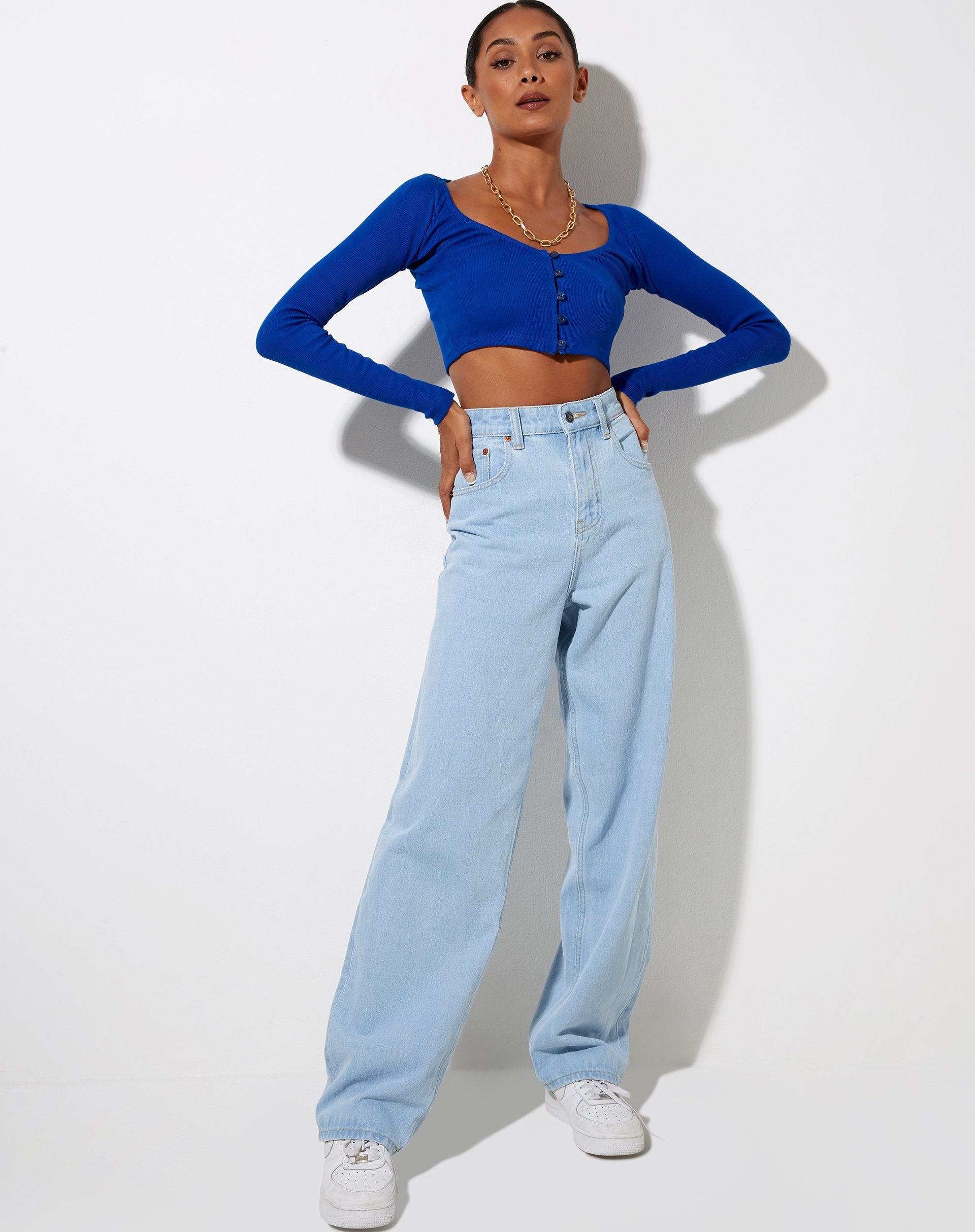 Image of Ineke Crop Top in Cobalt