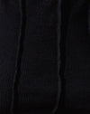 Rib Black with Black Stitching