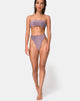 Image of Izarla High Waisted Bikini Bottom in Gunmetal Glitter