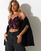 image of Jastri Top in Plum Daisy Embro