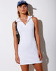Image of Jeeta Mini Dress in Rib White