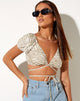 Image of Jiena Crop Top in Tonal Zebra