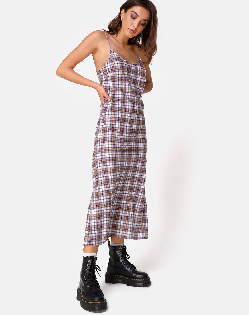 Purple Check Maxi dress | Julia motelrocks-com-us Purple Check Maxi dress | Julia motelrocks-com-us