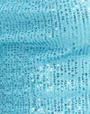drape sequin blue