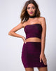 Image of Kimmy Mini Skirt in Glitter Burgundy