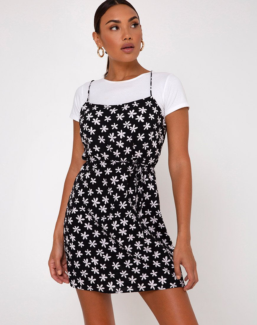 90's Daisy Black White Floral Slip Dress | Kinley motelrocks-com-us 90's Daisy Black White Floral Slip Dress | Kinley motelrocks-com-us