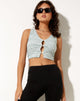 Image of Kitera Crop Top in Space Dye Green