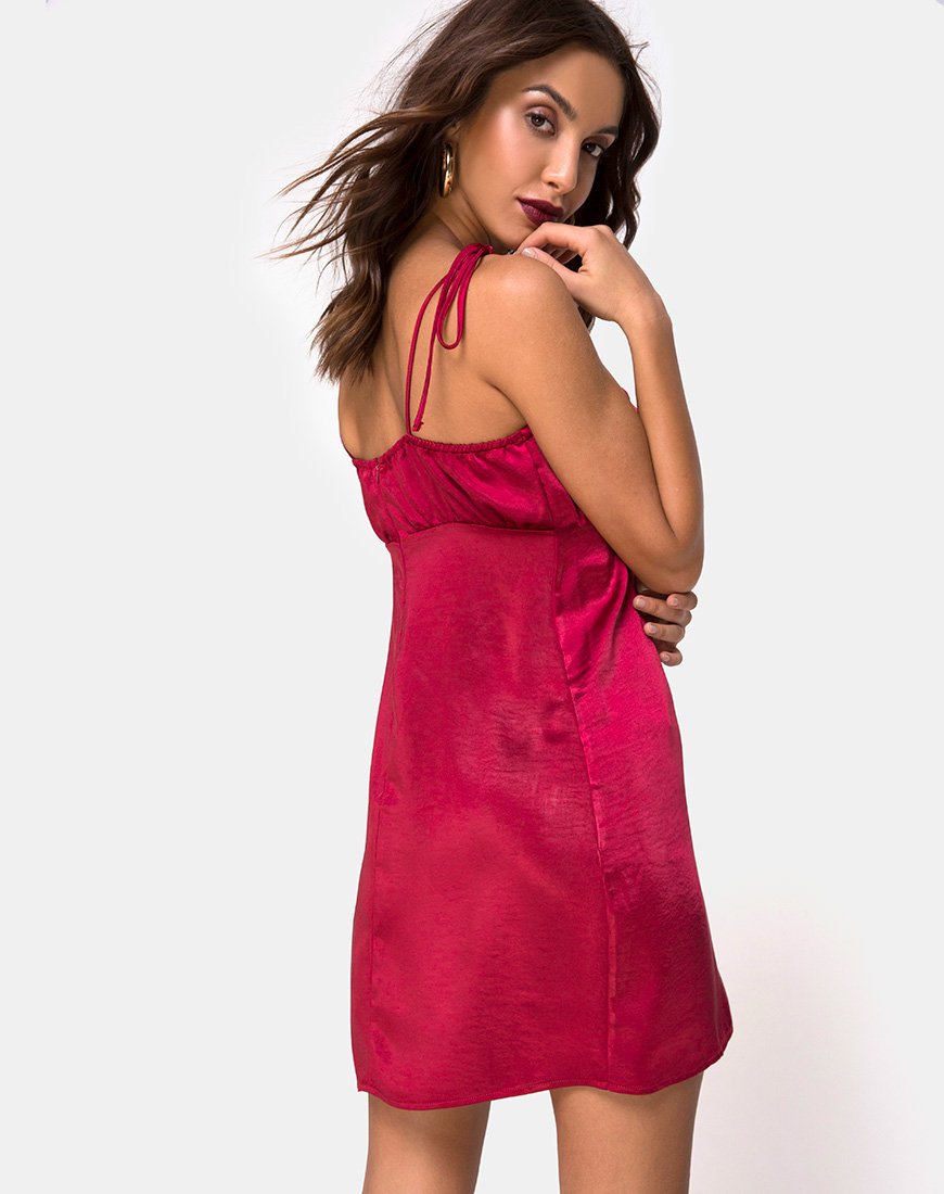 Red Satin Dress | Kulu  motelrocks-com-us
