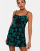 Image of Kumala Dress in Romantic Rose Flock Teal