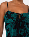Romantic Rose Flock Teal