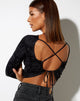 Image of Lali Crop Top in Persian Night Black