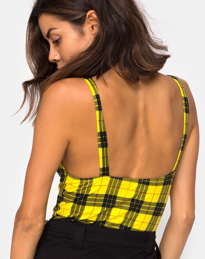 Yellow plaid discount tank top