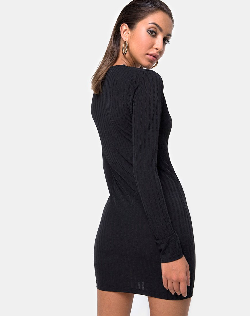 black stretch bodycon dress Otoway Bodycon Maxi Dress main image 1