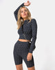Image of Cycle Short in Diagonal Disco Silver